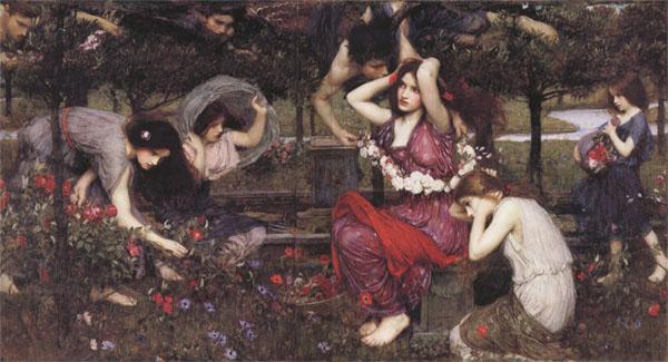 John William Waterhouse Flor and the Zephyrs Sweden oil painting art